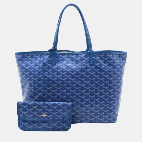 Goyard Blue White Coated Canvas Leather Saint Louis PM Tote Bag - Goyard - Modalova