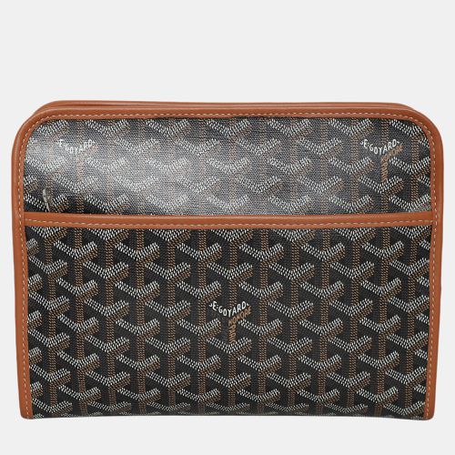 Goyard Dark Brown Coated Canvas Trousse Jouvence MM Clutch Bag - Goyard - Modalova