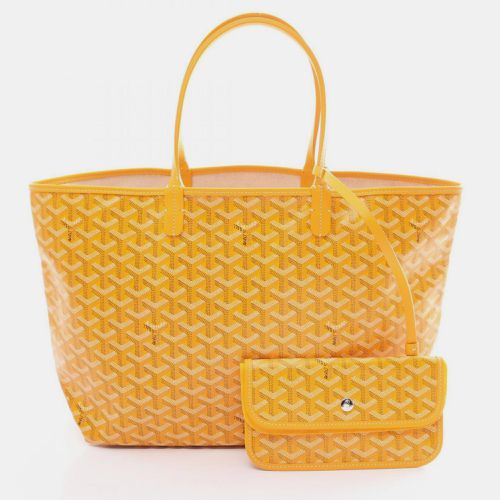 Goyard Yellow Brown White Coated Canvas Leather Saint Louis Pm Tote Bag - Goyard - Modalova