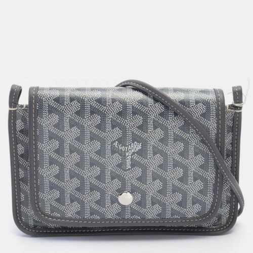 Goyard Coated Canvas Leather Gray White Plume Pouch Wallet Bag - Goyard - Modalova