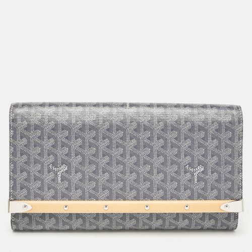 Goyard Grey Goyardine Coated Canvas Monte Carlo Bois Clutch - Goyard - Modalova