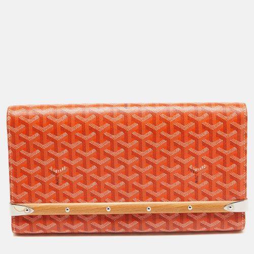 Goyard Orange Goyardine Coated Canvas Monte Carlo Bois Clutch - Goyard - Modalova