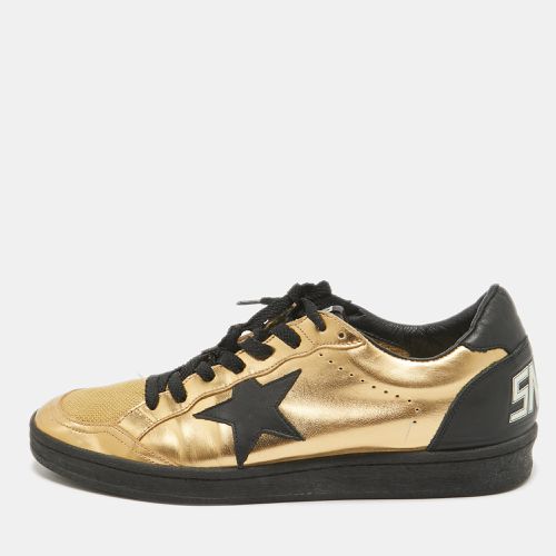 Black Leather and Mesh Records Sneakers Size 41 - Golden Goose - Modalova