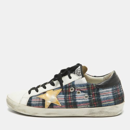 Canvas and Leather Superstar Lace Up Sneakers Size 40 - Golden Goose - Modalova