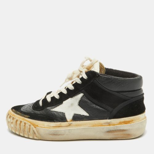 White Leather and Suede Mid Star Sneakers Size 36 - Golden Goose - Modalova