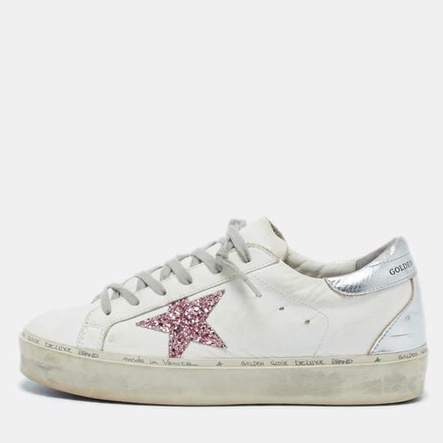 Golden Goose White/Silver Leather Hi Star Sneakers Size 39 - Golden Goose - Modalova