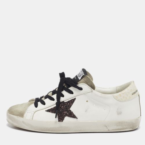 Grey Leather and Suede Superstar Lace Up Sneakers Size 39 - Golden Goose - Modalova