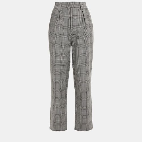 Ganni Grey Check Polyester Trousers Size EU 36 - Ganni - Modalova