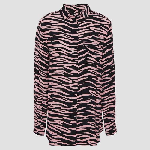 Ganni Pink Printed Viscose Long Sleeved Shirt M (EU 38) - Ganni - Modalova