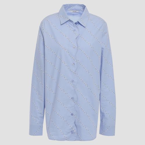 Ganni Blue Floral Print Cotton Long Sleeve Shirt L (EU 42) - Ganni - Modalova