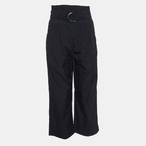 Ganni Black Nylon Paperbag Waist Trousers S - Ganni - Modalova