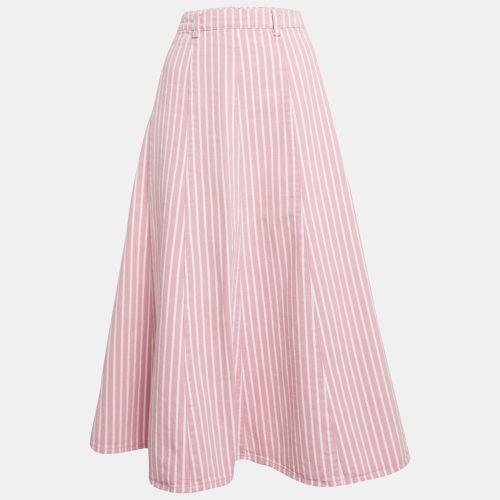 Stripe Denim Midi Skirt M - Ganni - Modalova