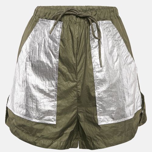 Nylon Silver Contrast Shorts S - Ganni - Modalova