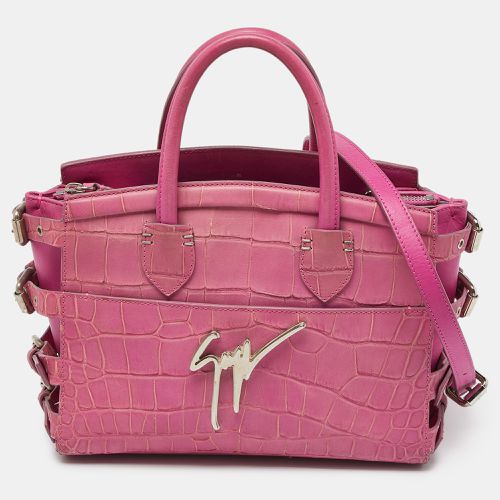 Giuseppe Zanotti Pink Croc Embossed Leather G17 Tote - Giuseppe Zanotti - Modalova