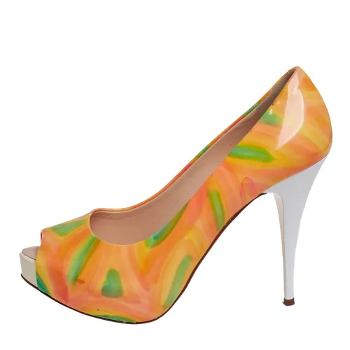 Patent Leather Platform Peep Toe Pumps Size 36 - Giuseppe Zanotti - Modalova