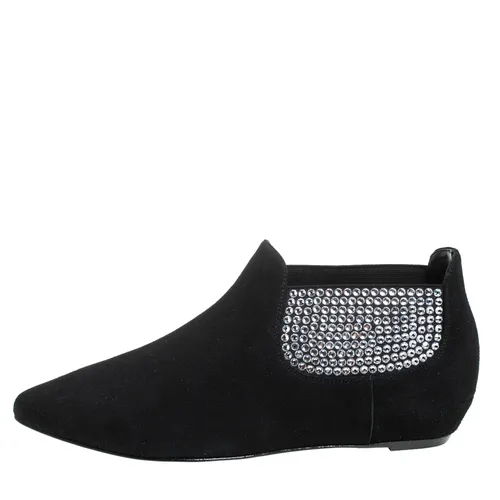 Suede Embellished Flat Booties Size 36 - Giuseppe Zanotti - Modalova