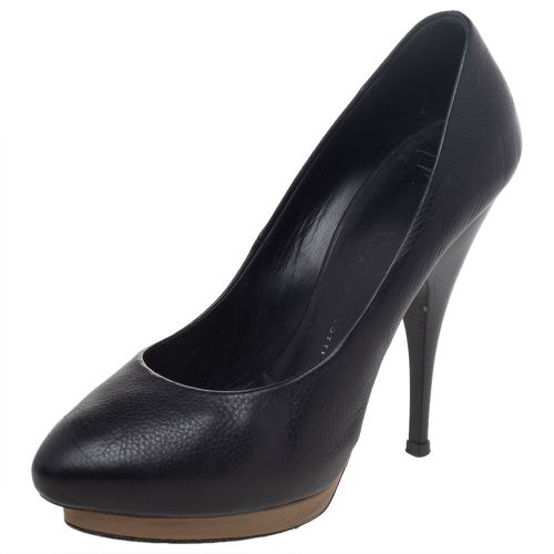 Giuseppe Zanotti Black Leather Platform Pumps Size 37.5 - Giuseppe Zanotti - Modalova