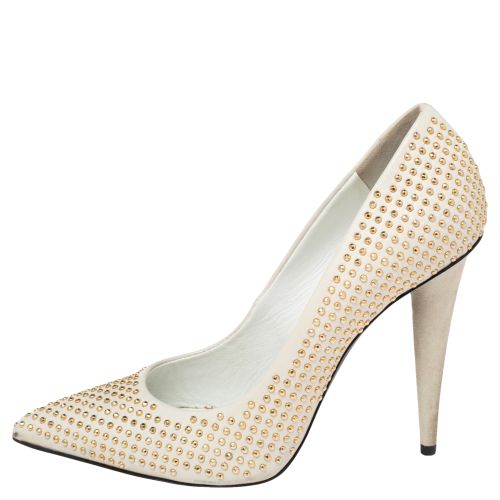 Leather Stud Embellished Pointed Toe Pumps Size 36.5 - Giuseppe Zanotti - Modalova