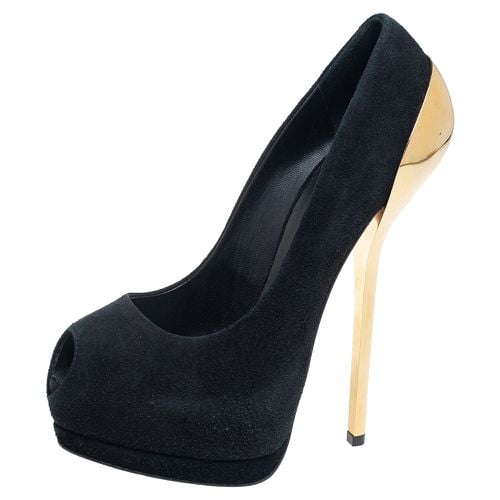 Giuseppe Zanotti Black Suede Peep Toe Platform Pumps Size 36 - Giuseppe Zanotti - Modalova