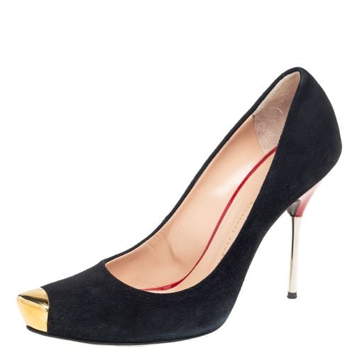 Giuseppe Zanotti Black Suede Pointed Toe Pumps Size 38 - Giuseppe Zanotti - Modalova