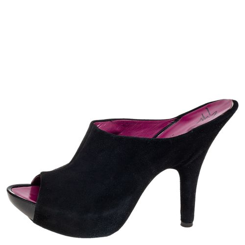 Suede Open Toe Mule Sandals Size 40.5 - Giuseppe Zanotti - Modalova