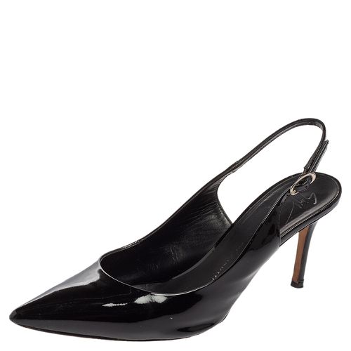 Giuseppe Zanotti Black Patent Leather Slingback Pumps Size 38 - Giuseppe Zanotti - Modalova