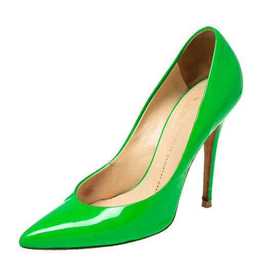 Giuseppe Zanotti Green Patent Leather Pointed Toe Pumps Size 39 - Giuseppe Zanotti - Modalova