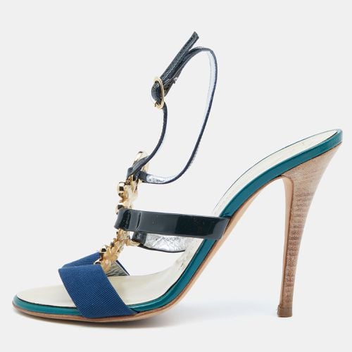 Giuseppe Zanotti Multicolor Patent Leather Crystal Embellished Slingback Sandals Size 37.5 - Giuseppe Zanotti - Modalova