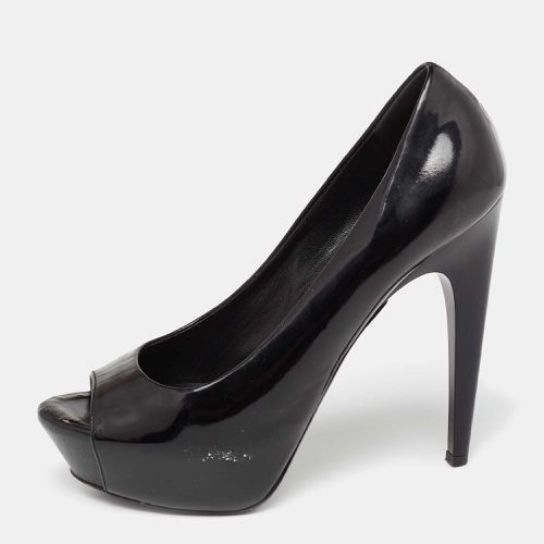 Giuseppe Zanotti Black Patent Leather Platform Peep Toe Pumps Size 37 - Giuseppe Zanotti - Modalova