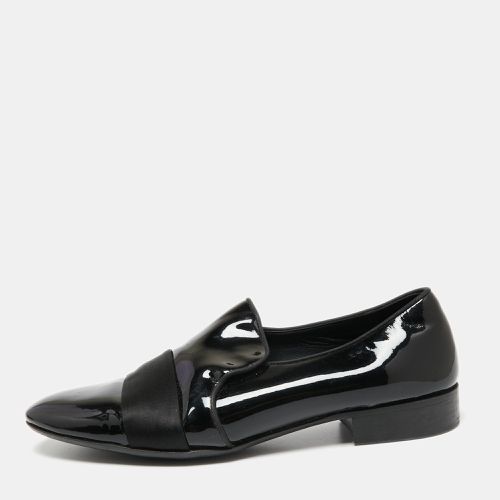 Giuseppe Zanotti Black Patent Leather and Satin Cap Toe Smoking Slippers Size 40 - Giuseppe Zanotti - Modalova