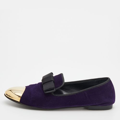 Giuseppe Zanotti Purple Velvet Cap Toe Smoking Slippers Size 39 - Giuseppe Zanotti - Modalova