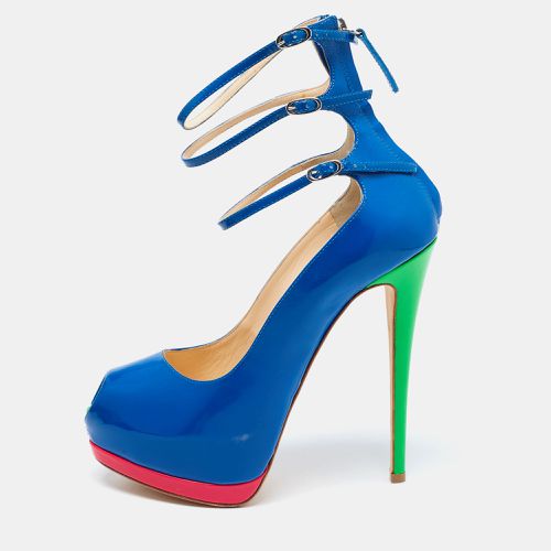 Giuseppe Zanotti Multicolour Patent Leather Tripe Strap Peep Toe Pumps Size 37 - Giuseppe Zanotti - Modalova