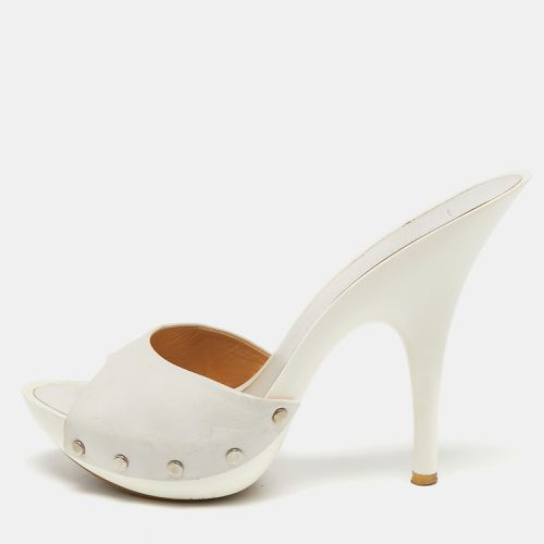 Giuseppe Zanotti White Leather Open Toe Slide Sandals Size 36 - Giuseppe Zanotti - Modalova