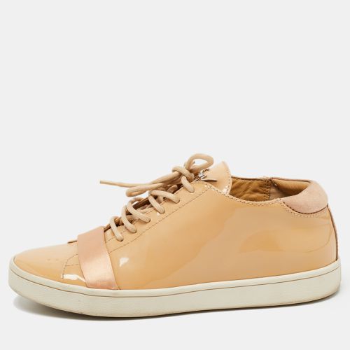 Giuseppe Zanotti Beige Patent Leather Low Top Sneakers Size 37 - Giuseppe Zanotti - Modalova