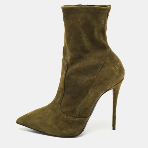 Giuseppe Zanotti Green Suede Ankle Boots Size 40 - Giuseppe Zanotti - Modalova