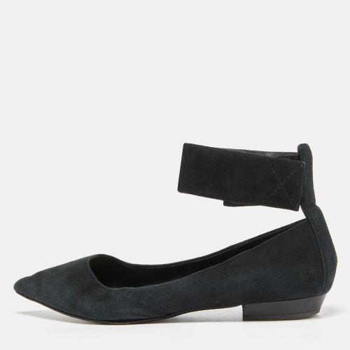 Giuseppe Zanotti Black Suede Ankle Strap Ballet Flats Size 37 - Giuseppe Zanotti - Modalova