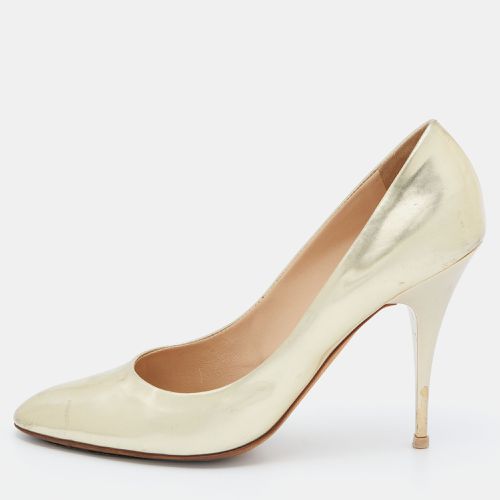 Giuseppe Zanotti Gold Leather Round Toe Pumps Size 40 - Giuseppe Zanotti - Modalova