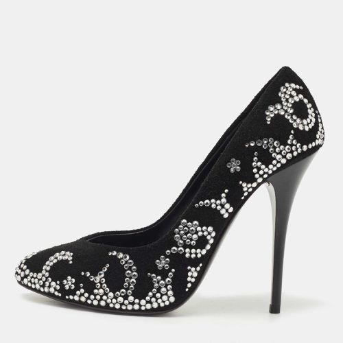 Giuseppe Zanotti Black Suede Crystal Embellished Pumps Size 35 - Giuseppe Zanotti - Modalova