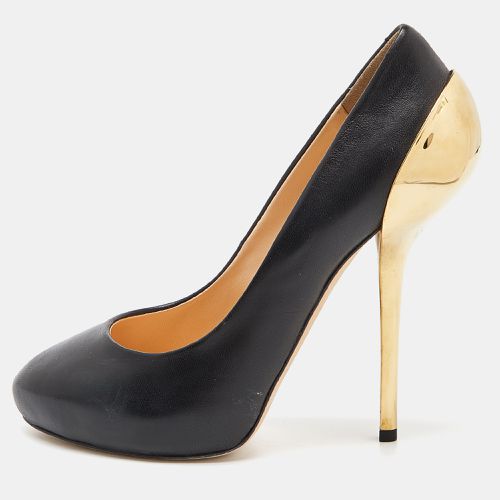 Giuseppe Zanotti Black Leather Round Toe Pumps Size 37 - Giuseppe Zanotti - Modalova