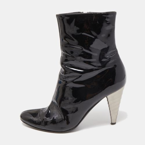 Giuseppe Zanotti Black Patent Leather Ankle Boots Size 37.5 - Giuseppe Zanotti - Modalova