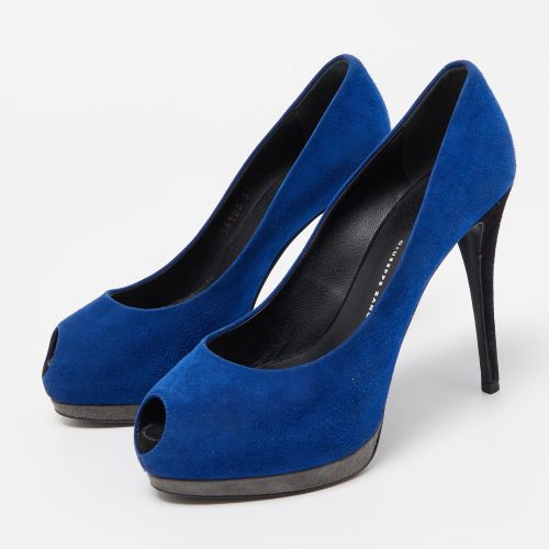 Suede Peep Toe Platform Pumps Size 37 - Giuseppe Zanotti - Modalova