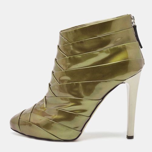 Olive Patent Leather Ankle Booties Size 38 - Giuseppe Zanotti - Modalova