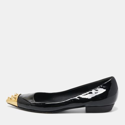 Giuseppe Zanotti Black Patent Leather Spiked Cap Toe Ballet Flats Size 38.5 - Giuseppe Zanotti - Modalova