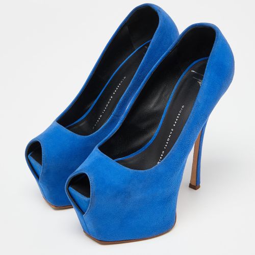 Suede Peep Toe Platform Pumps Size 37 - Giuseppe Zanotti - Modalova