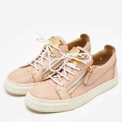 Size 38.5 Python Embossed Leather Low Top Sneakers - Giuseppe Zanotti - Modalova