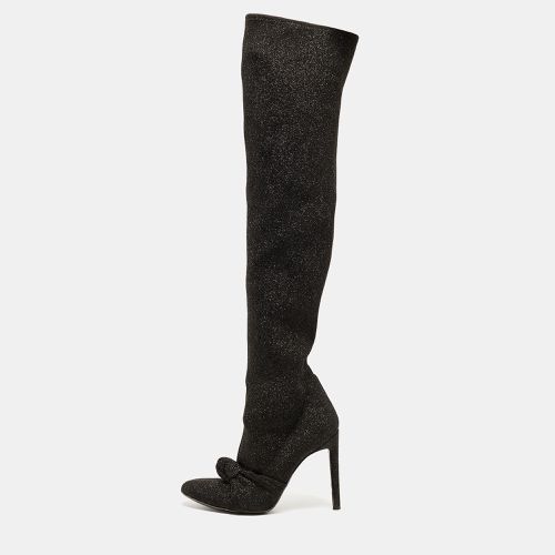 Giuseppe Zanotti Black Glitter Knee Length Boots Size 39 - Giuseppe Zanotti - Modalova