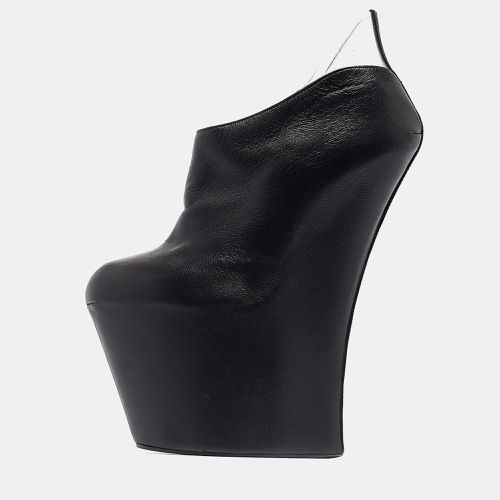 Giuseppe Zanotti Black Leather and PVC Platform Booties Size 38.5 - Giuseppe Zanotti - Modalova