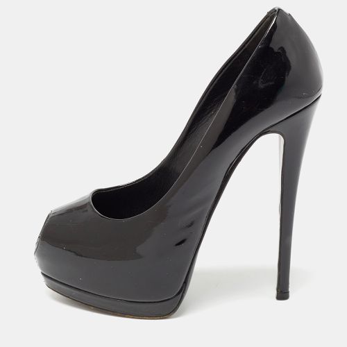 Giuseppe Zanotti Black Patent Leather Platform Peep Toe Pumps Size 37 - Giuseppe Zanotti - Modalova