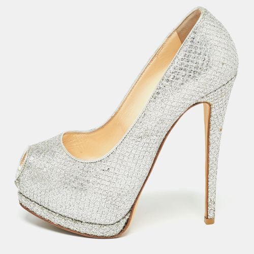 Giuseppe Zanotti Silver Glitter Fabric Sharon Pumps Size 36 - Giuseppe Zanotti - Modalova