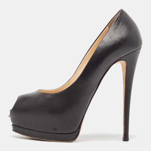 Giuseppe Zanotti Black Leather Peep Toe Pumps Size 37.5 - Giuseppe Zanotti - Modalova